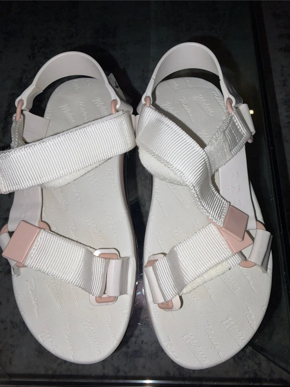 MELISSA Women's Strappy Sport Sandals in‎ Pale Pink 8
